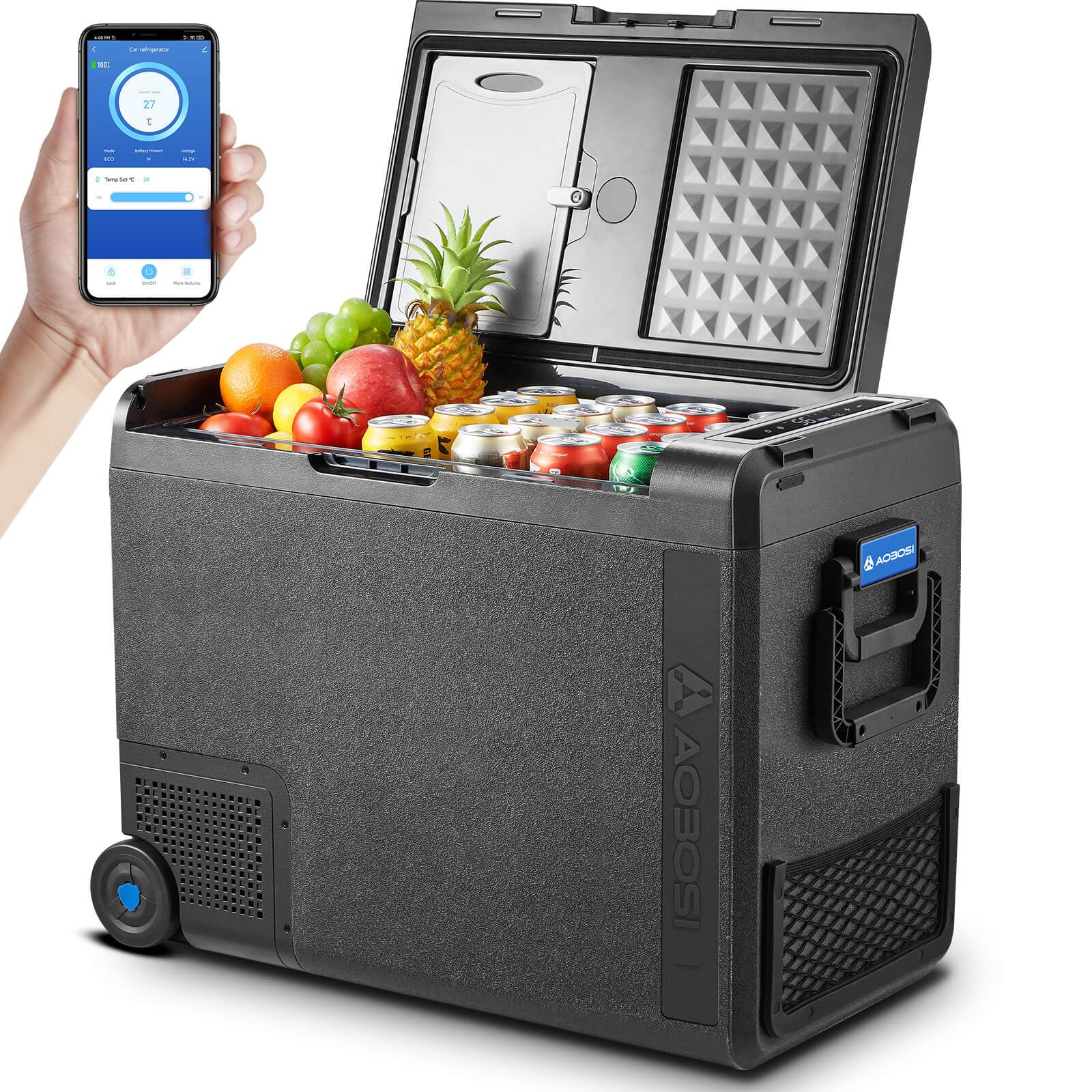 AAOBOSI Kompressor Kühlbox 58L, Kühlbox Auto -20°C bis 20°C, Kühlbox Elektrisch Mit USB-Anschluss, Robuste Kühlbox 12/24V 230V für Autos, Lastwagen, Boote, Wohnmobile, Camping und Angeln AAOBOSI Kompressor Kühlbox 58L, Kühlbox Auto -20°C bis 20°C, Kühlbox Elektrisch Mit USB-Anschluss, Robuste Kühlbox 12/24V 230V für Autos, Lastwagen, Boote, Wohnmobile, Camping und Angeln von AAOBOSI