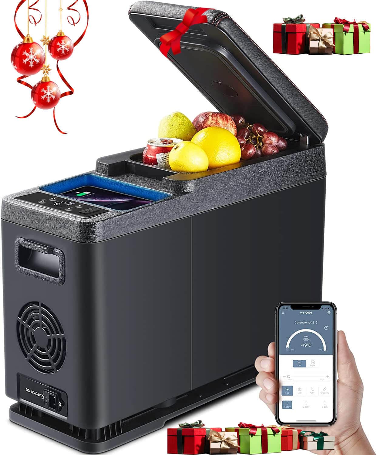 AAOBOSI Kompressor Kühlbox 8L, Kühlbox Auto -15℃-20℃, Kühlbox Elektrisch 12V/24V, Autoarmlehne Kühlschrank für Auto, Lkw, Boot, Reisemobil AAOBOSI Kompressor Kühlbox 8L, Kühlbox Auto -15℃-20℃, Kühlbox Elektrisch 12V/24V, Autoarmlehne Kühlschrank für Auto, Lkw, Boot, Reisemobil von AAOBOSI