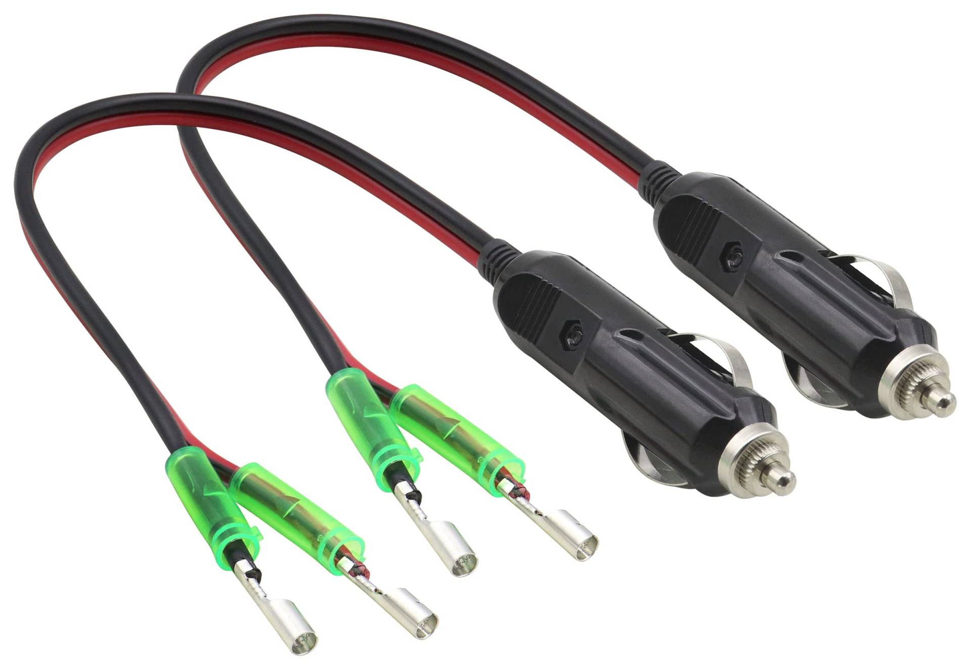 AAOTOKK(2-Stücke 16AWG Stecker Stecker Stecker Stecker mit Blei 12V Stecker mit Blei 10A Sicherung Auto Ersatz Zigarre Stecker Stecker Stecker Kabel mit LED Licht(0.3Meter/1Fuß Leads) von AAOTOKK