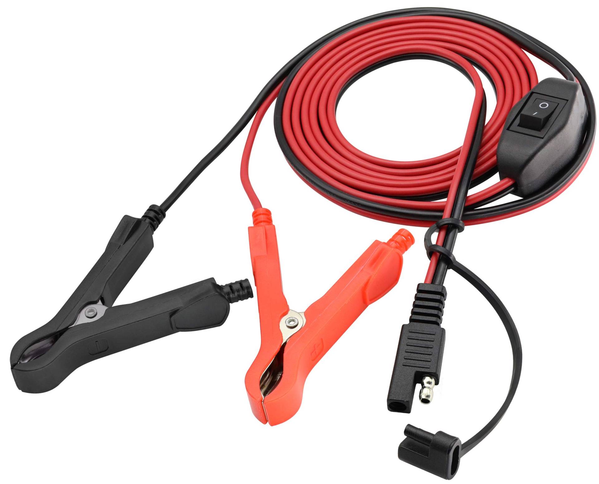 AAOTOKK 16 AWG Kabelbaum SAE zum Batterie Alligator Krokodilclip12V DC Verlängerungskabel mit Schalter Schnellverschluss/Trennschnappkabel Adapter (2,4Meter/7,8Fuß) von AAOTOKK