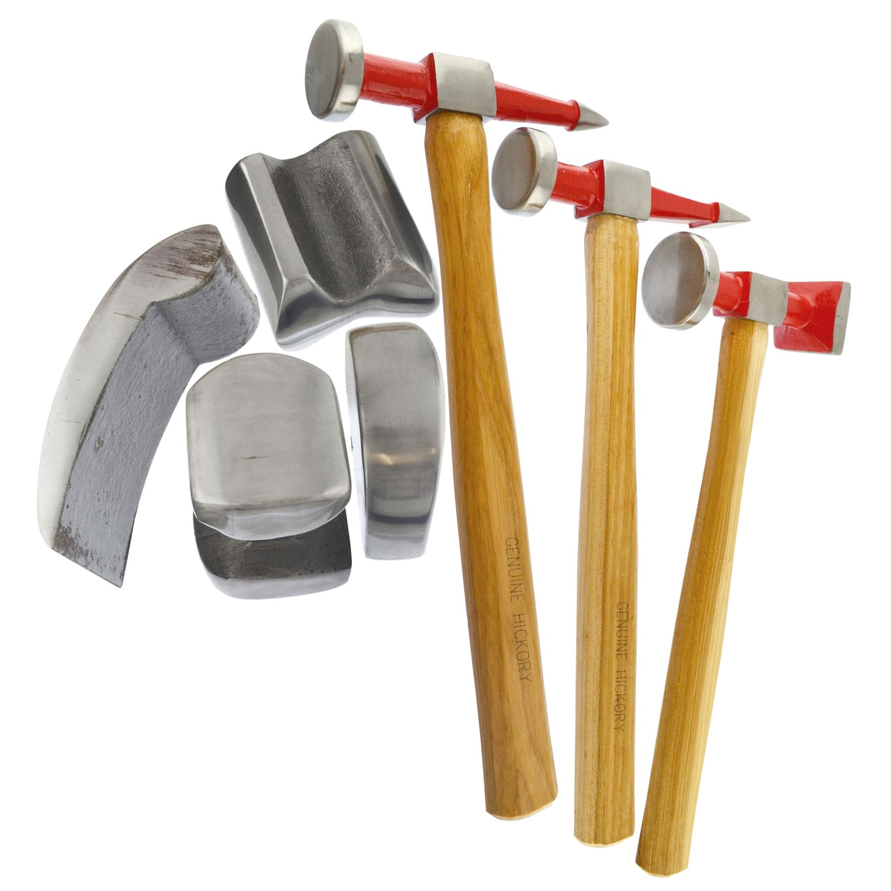 AB Tools-Neilsen Kit Reparatur des Aufbaus Tôlerie Hickory Hammers Dollies Verringerung 7PC EIN021 von AB Tools