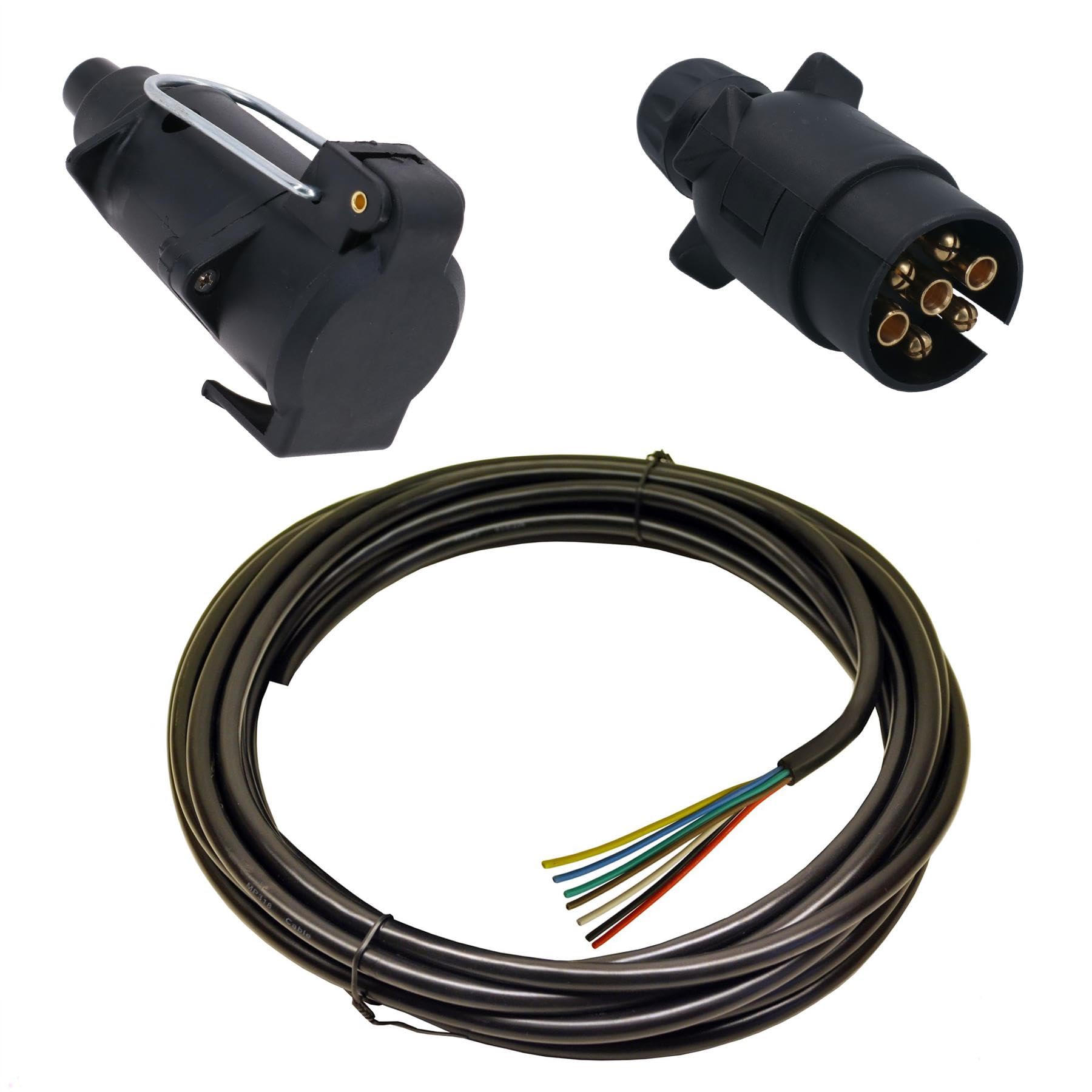 AB Tools 10 Meter Verlängerungskabel für Anhänger-Lichtplatine, Stecker + Buchse AB Tools 10 Meter Verlängerungskabel für Anhänger-Lichtplatine, Stecker + Buchse von AB Tools