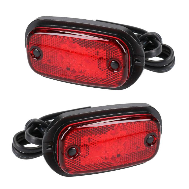 AB Tools Paar caravane Anhänger LED rot Leuchten Schablone hintere Schlußleuchten / 12V oder 24V TR099 von AB Tools