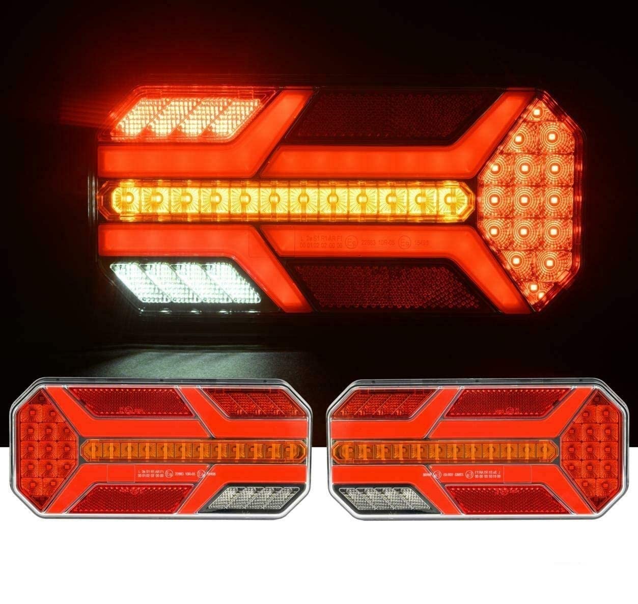AB Flexzon LED-Set HQ Bremsleuchte Neon-Rückleuchten für Anhänger LKW E9 zugelassen von AB