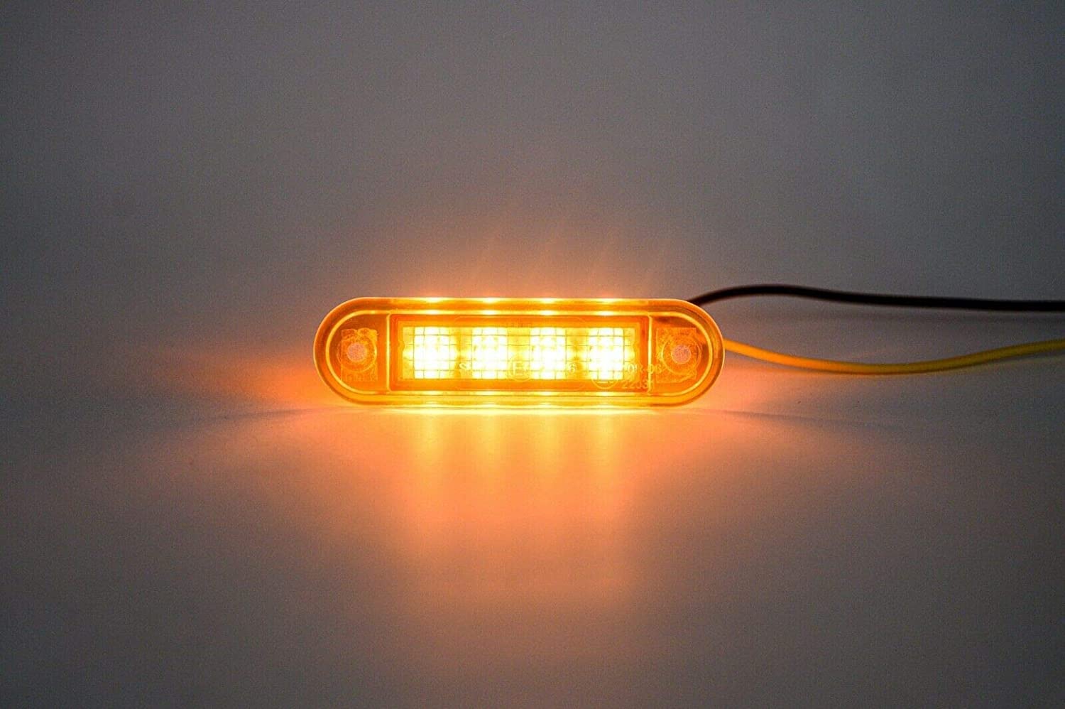 flexzon LED-Seitenmarkierungsleuchten für Kelsa Bar, 12 V, 24 V, E9, bernsteinfarben, Orange, 10 Stück von AB1