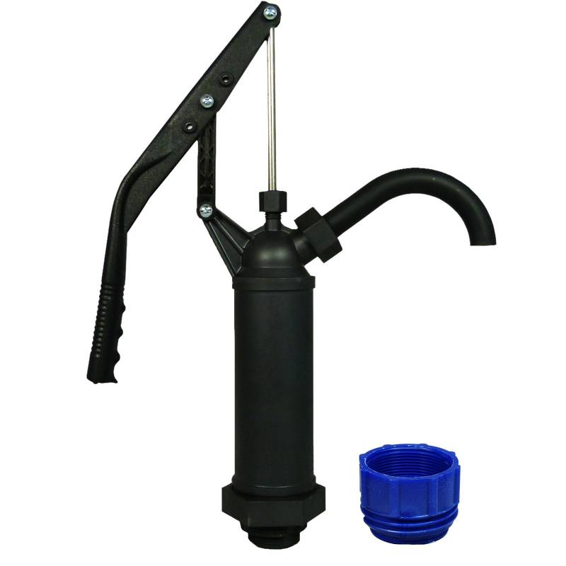ABACUS® Fasspumpe Vario Profi mit variablem Hub + Adapter blau Gewinde S70x6 - geeignet für Alkohole, Benzin, Diesel, Laugen und Säuren - Handpumpe Hebelfasspumpe Ölpumpe Kerosinpumpe (7222) von ABACUS
