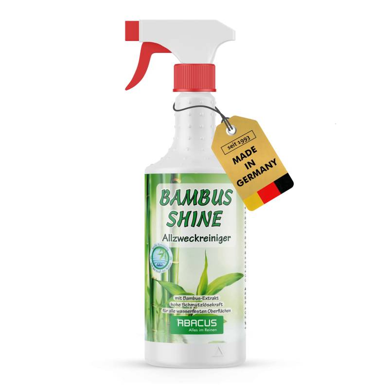 ABACUS® Bambus Shine, Bambusreiniger, Bambus-Konzentrat, Bambusmittel, Bambus-Reinigungsmittel, Bambus-Universalreiniger, Bambus-Fettlöser – Bambus Shine 750 ml (4008) von ABACUS