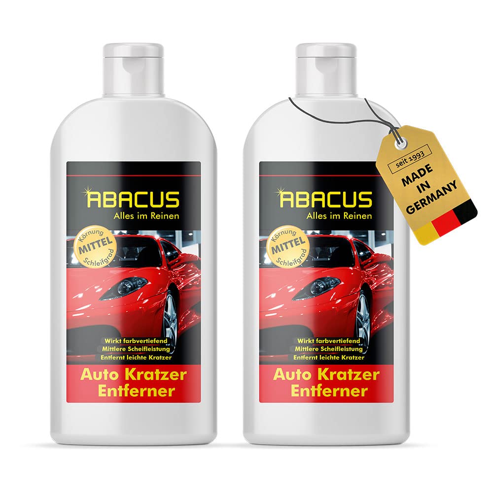 ABACUS® Auto Kratzer Entferner, Kratzerentferner Auto, Kratzer auf Lack entfernen, Kratzer-Entferner Lack, Lackkratzer Entferner, Scratch Remover, Kratzer-Reparatur – Auto Kratzer Entferner 2x 500 ml von ABACUS