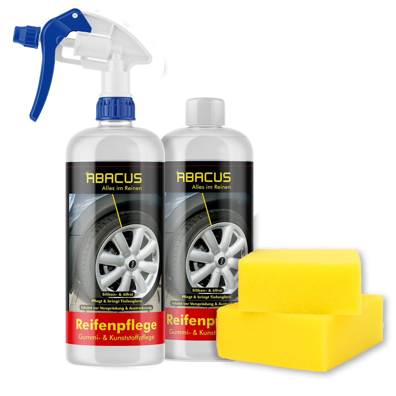 ABACUS® 2X 500 ml Max 100 - Gummi- & Kunststoffpflege mit Schwämmen (7579) ABACUS® 2X 500 ml Max 100 - Gummi- & Kunststoffpflege mit Schwämmen (7579) von ABACUS