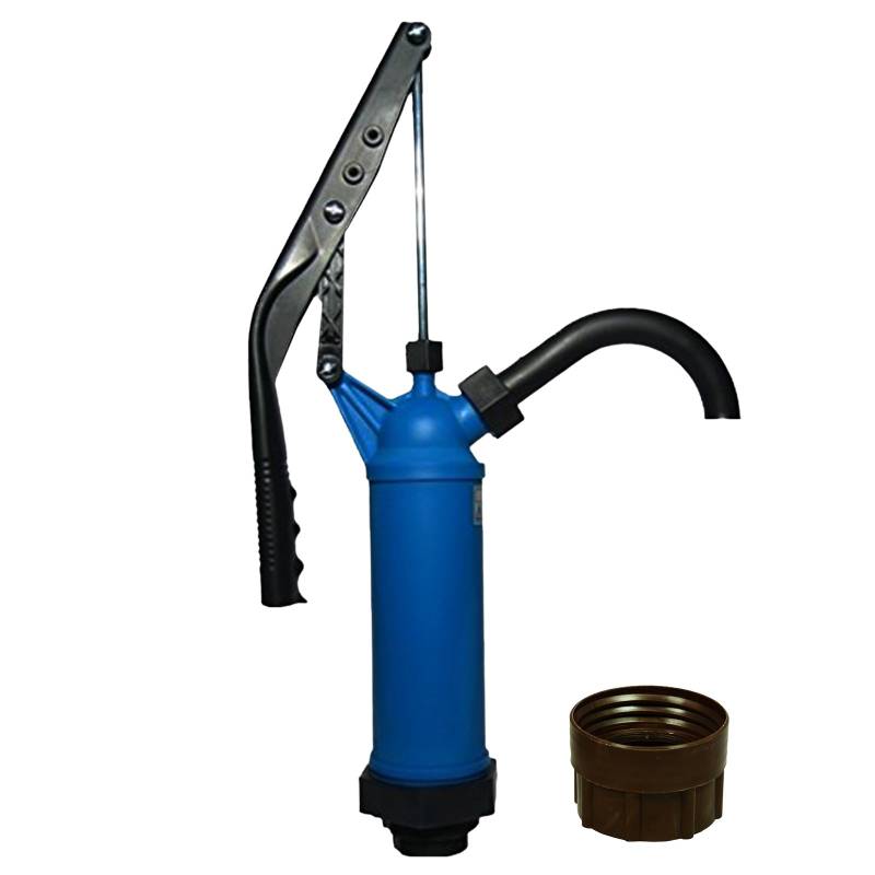 ABACUS® Fasspumpe Vario mit variablem Hub + Adapter braun für Gewinde Nr. 71 - geeignet für Alkohole, Benzin, Diesel, milde Laugen und milde Säuren - Handpumpe Ölpumpe (7218) von ABACUS