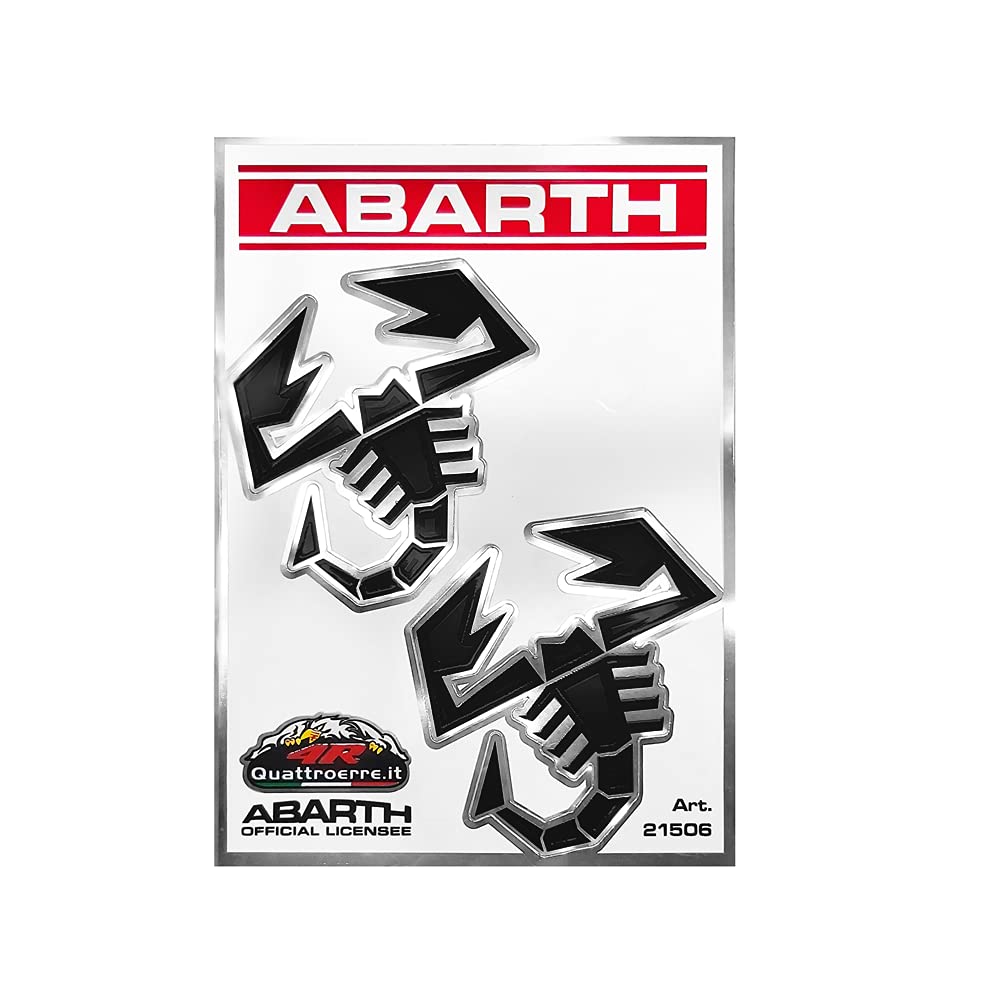 Abarth Racing Tabs 2 Scorpion Aufkleber, 94 x 131 mm von 4R Quattroerre.it