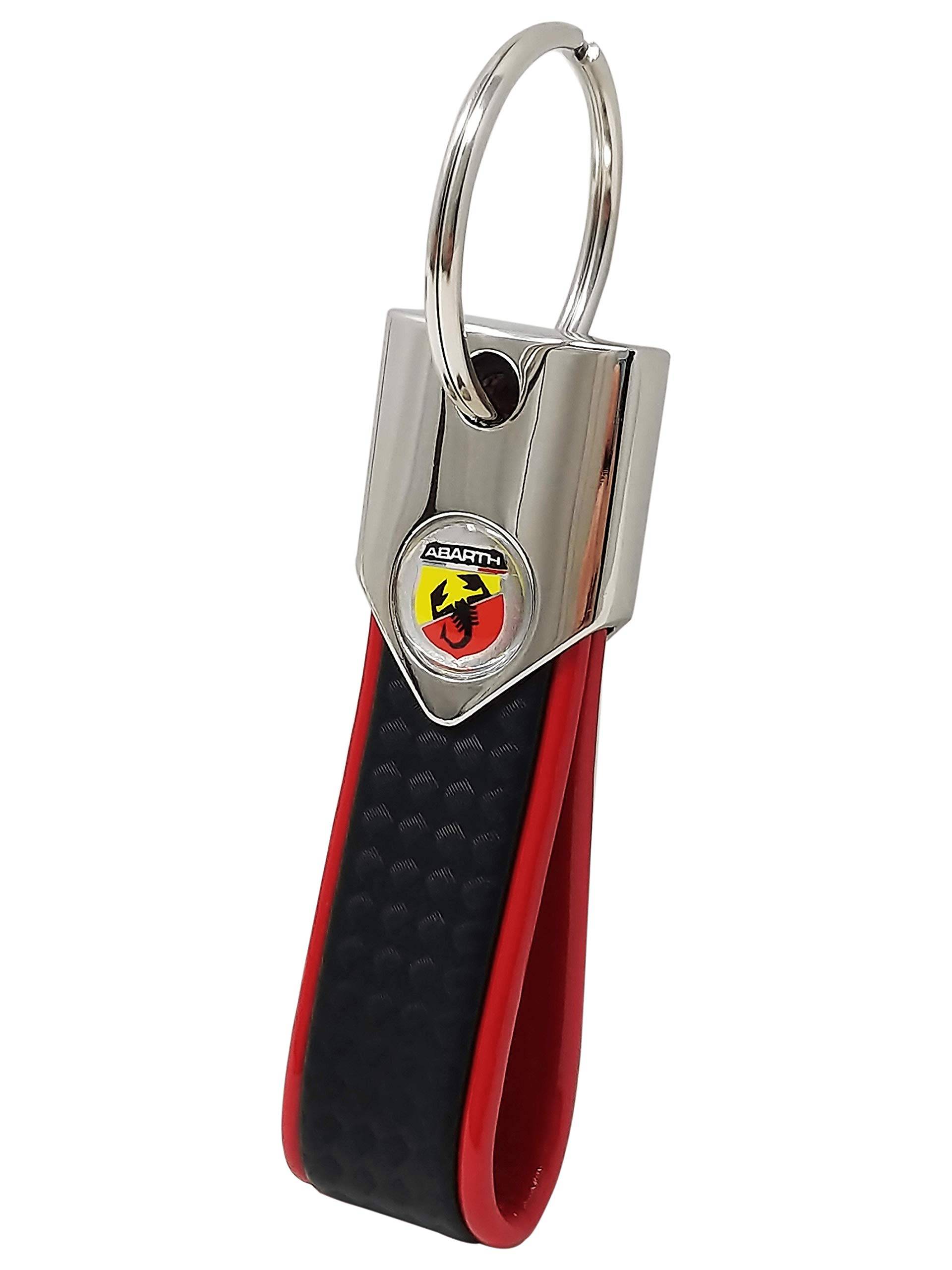 Abarth Offizieller Schlüsselanhänger, Kohlefaser Look und Rot Abarth Offizieller Schlüsselanhänger, Kohlefaser Look und Rot von Abarth