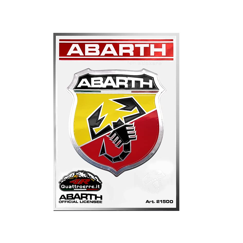 Abarth L Shield-Aufkleber, 94 mm x 131 mm von Abarth