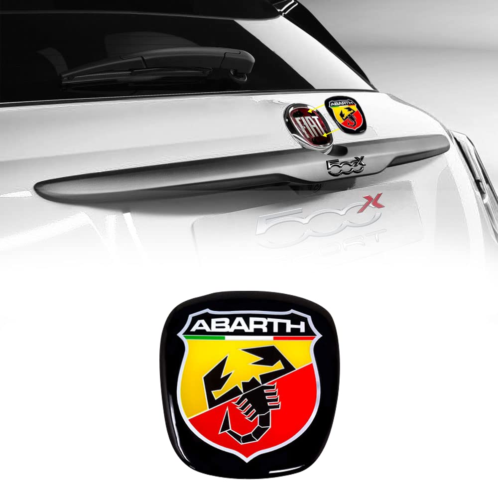 Abarth Offizielles 3D-Aufkleber für FIAT 500X hinten, 71 x 65 mm von Abarth