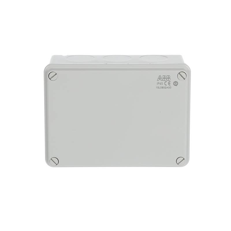 ABB IP65 Wasserdichte Abzweigdose Outdoor Kabelverbinder (153 x 110 x 66 mm), Grau, Thermoplast, Wasserfest, 1 x ABB Anschlussdose, 4 Schrauben von ABB