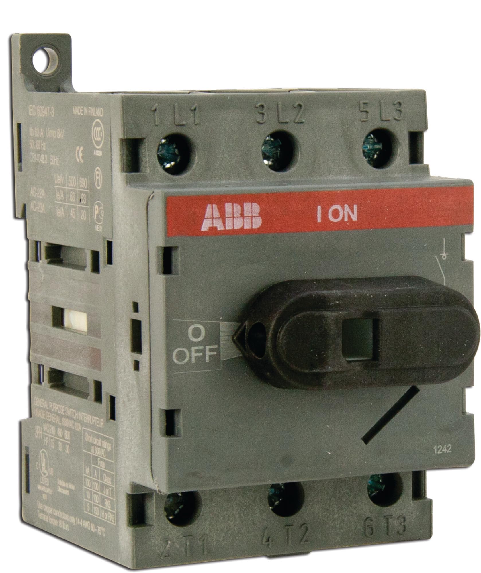 Abb OT80F3 OT80F3 Lasttrennschalter 3-polig 80A m. schwarzem Knebelgriff Abb OT80F3 OT80F3 Lasttrennschalter 3-polig 80A m. schwarzem Knebelgriff von ABB