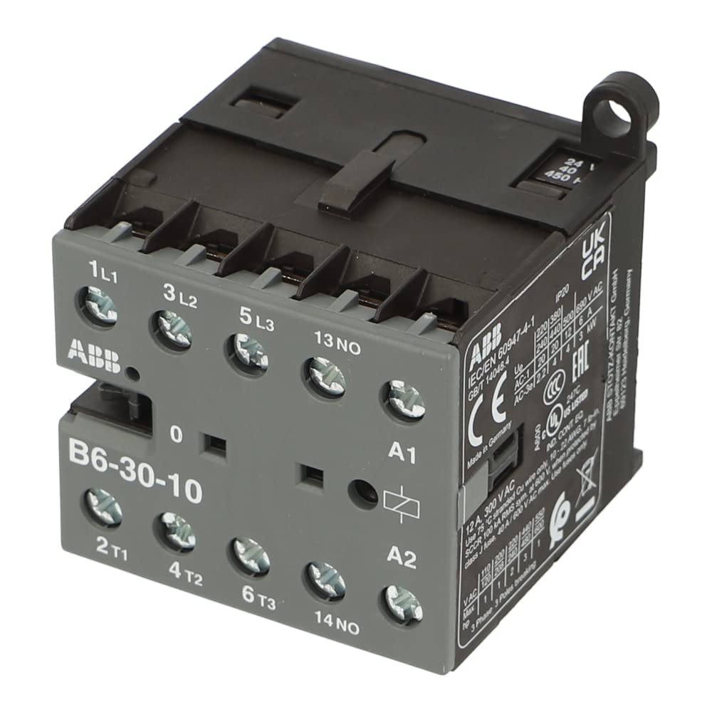 B6.30.10 24V 50HZ | GJL1211001R0101 | B6-30-10 24AC | ABB MINI CONTACTOR, 24V, 40/50 HZ, 3 POLE, 3 NO B6.30.10 24V 50HZ | GJL1211001R0101 | B6-30-10 24AC | ABB MINI CONTACTOR, 24V, 40/50 HZ, 3 POLE, 3 NO von ABB