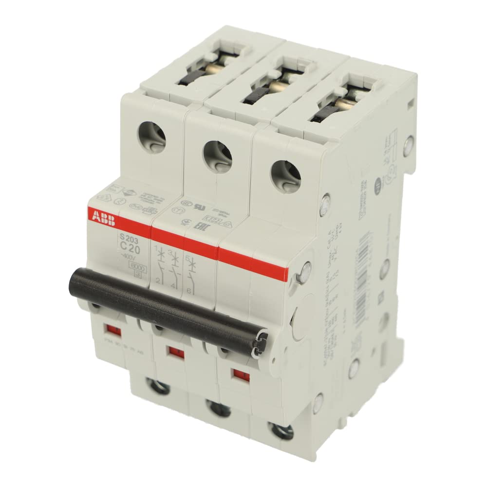 S203C20 | 2CDS253001R0204 | S203-C20 | ABB MINIATURE CIRCUIT BREAKER, 3 POLE, TYPE C, 20A S203C20 | 2CDS253001R0204 | S203-C20 | ABB MINIATURE CIRCUIT BREAKER, 3 POLE, TYPE C, 20A von ABB