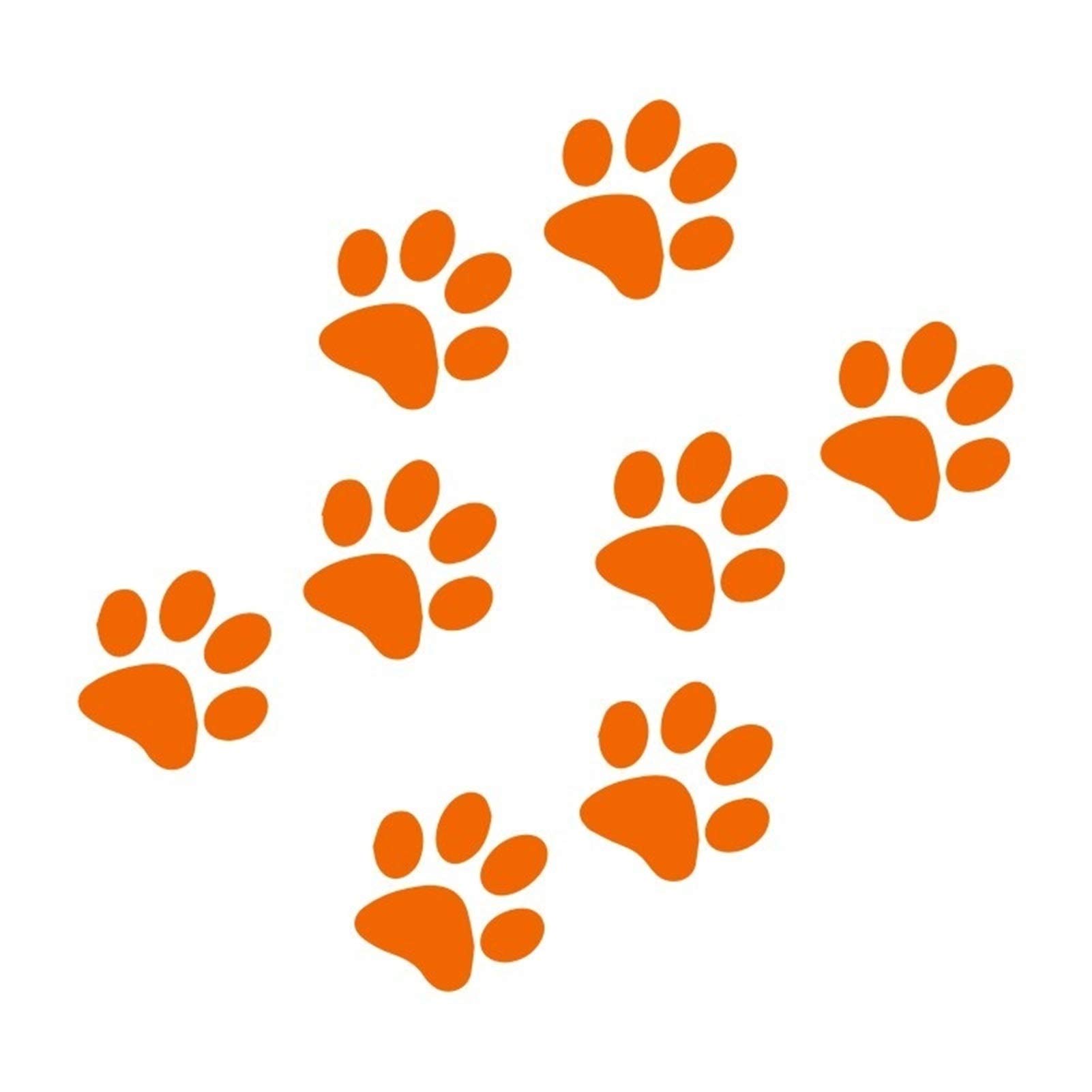 ABCBCA Auto-Aufkleber 13,5 * 6,5 cm Katzenpfoten-Druckauto Motorräder Dekoration 3D-Aufkleber Reflektierende wasserdichte Styling Aufkleber Aufkleber (Color Name : Orange, Style : 1PCS) von ABCBCA