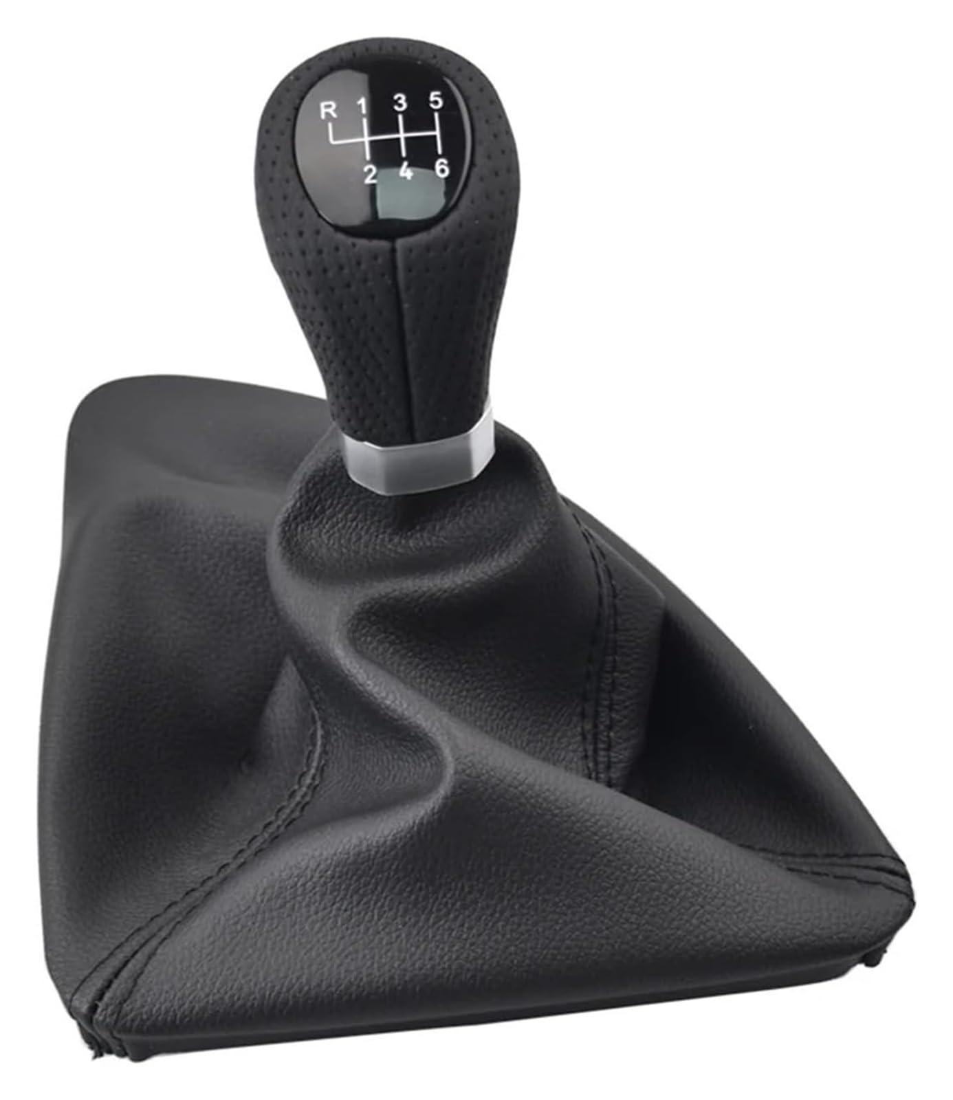 Auto Schalthebel Stick Shifter Für BM&W 1 Serie Für X1 E81 E82 E87 E88 5 6 Gang Auto Schaltknauf Kopf Gaitor Kofferraumabdeckung Schaltknauf(Lhd 6r-Black) von ABHBVGZFZT