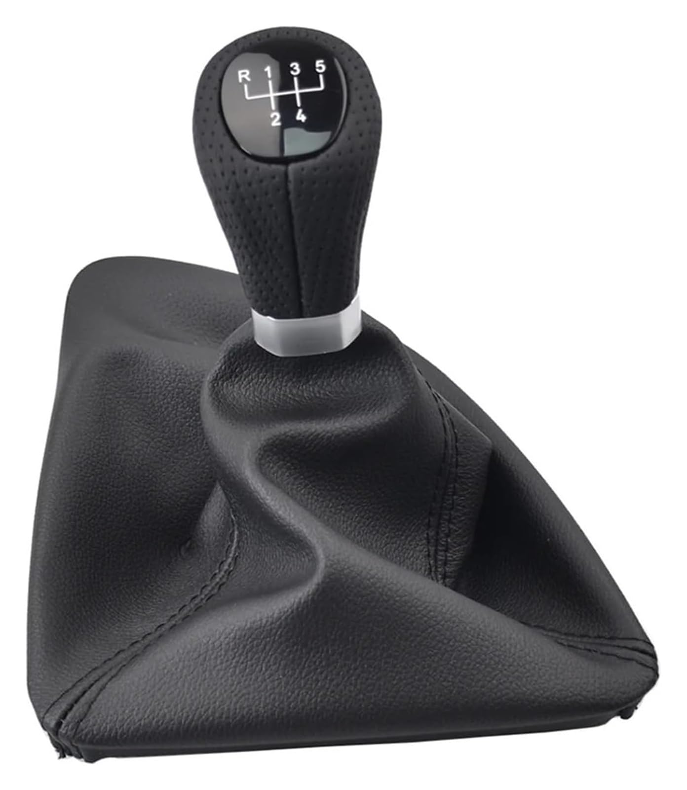 Auto Schalthebel Stick Shifter Für BM&W 1er E81 E82 E87 E88 2006–2011 5-6-Gang-Auto-Schaltknauf, Manueller Schalthebelkopf Mit Ledermanschette(Lhd 5 Speed Black) von ABHBVGZFZT