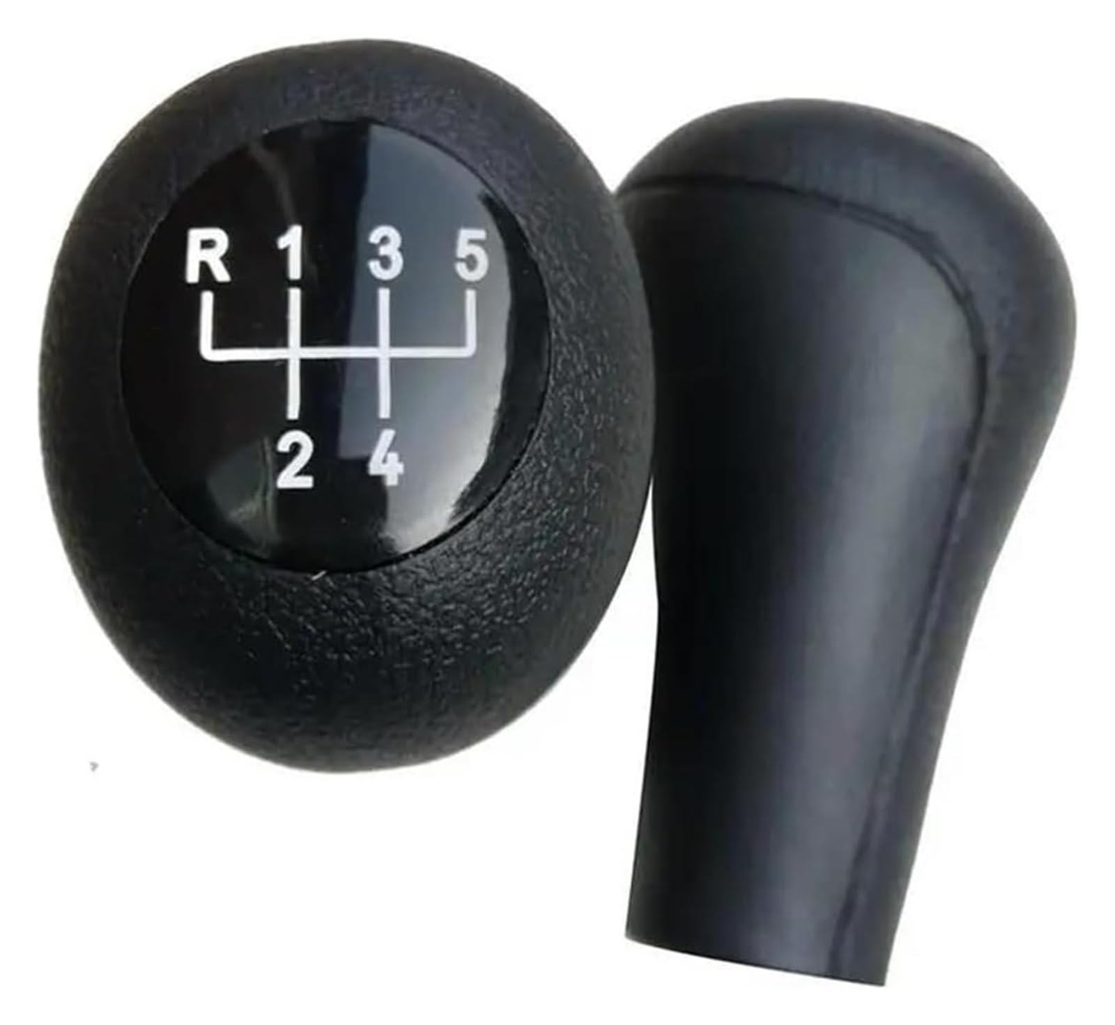 Auto Schalthebel Stick Shifter Für BM&W E30 E32 E34 E36 E38 E39 E46 E53 E60 E63 E83 E84 E90 E91 5 6 Gang Auto Schaltknauf Power Sport Getriebekopfkappe(Black 5speed) von ABHBVGZFZT