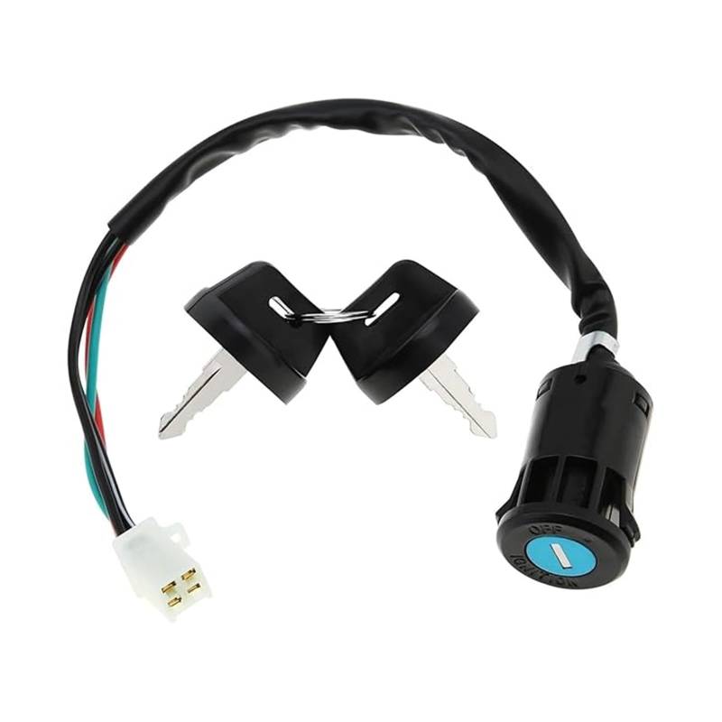 Tankdeckel Kraftstoff Zündschalter Für 50cc 70cc 90cc 110cc 125cc 150cc 200cc 250cc Motorrad 4 Draht 4 Pin Zündschlüssel Motorrad Start Schalter Lock Key von ABHBVGZFZT