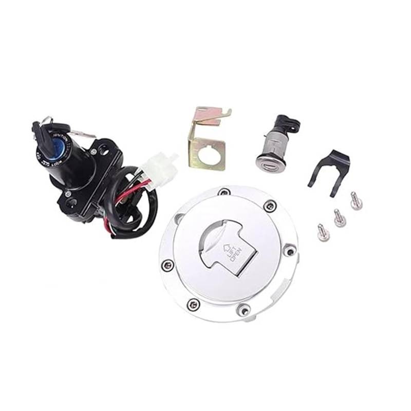Tankdeckel Kraftstoff Zündschalter Für CBR600 Für CBR600RR F5 2003-2005 Motorrad Zündschloss Schloss Tankdeckel Tankdeckel Schlüsselsatz Zündschloss von ABHBVGZFZT