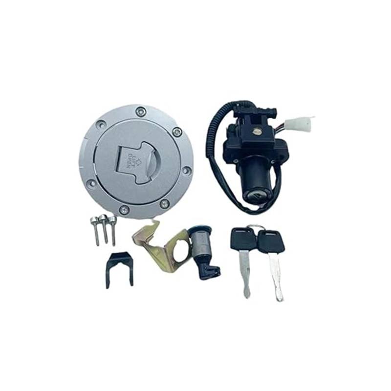 Tankdeckel Kraftstoff Zündschalter Für CBR600 Für CBR600RR Für CBR100RR 2001-2007 Motorradschloss Zündschalter Kraftstofftankdeckel Schlossschlüsselsatz Zündschloss von ABHBVGZFZT