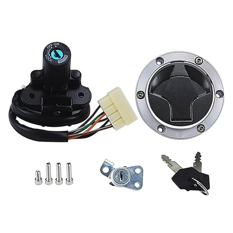 Tankdeckel Kraftstoff Zündschalter Für K&awasaki Für EX250 Für EX300 Für Z250 Für Z300 Für Z250SL 2008-2017 Moto Zündschalter Tankdeckel Sitzschloss Schlüsselsätze Zündschloss von ABHBVGZFZT