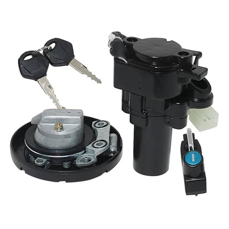 Tankdeckel Kraftstoff Zündschalter Für K&awasaki Für KL110 Für KL250 Für KLX125 Für KLX250 1997-2014 Motorrad Kraftstoff Gas Zündschloss Lock Kit Zündschloss von ABHBVGZFZT