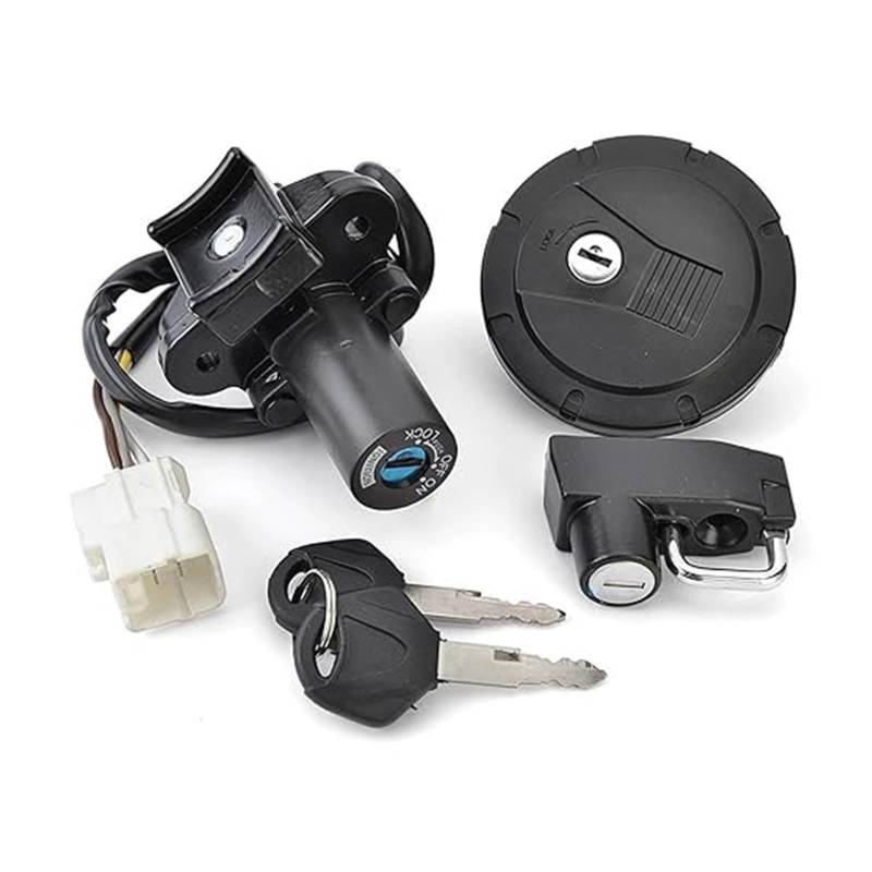 Tankdeckel Kraftstoff Zündschalter Für K&awasaki Für KLX300 Für KLX300SM 2021 2022 2023 Kraftstoff Gas Kappe Zündung Schalter Sitz Schloss Mit Schlüssel Kit Zündschloss von ABHBVGZFZT