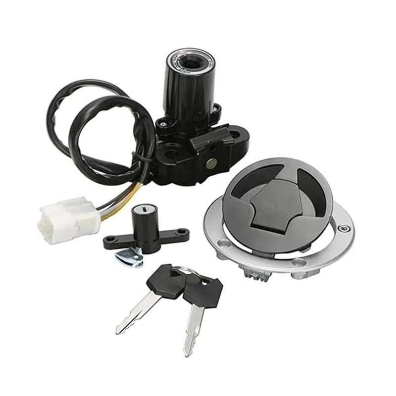 Tankdeckel Kraftstoff Zündschalter Für K&awasaki Für Ninja ZX6R ZX636 ZX1000 ZX10R 2011-2018 Motorrad Kraftstoff Gas Tank Cap Schloss Zündschloss Kits Schlüssel Zündschloss von ABHBVGZFZT