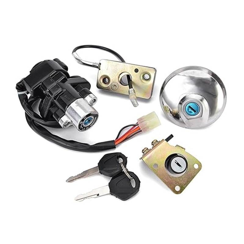 Tankdeckel Kraftstoff Zündschalter Für Suzuki Für GZ125 1998-2003 Für GZ250 1999-2011 Motorrad Tankdeckel Schlüssel Sitz Zündschloss Schloss Set Zündschloss von ABHBVGZFZT