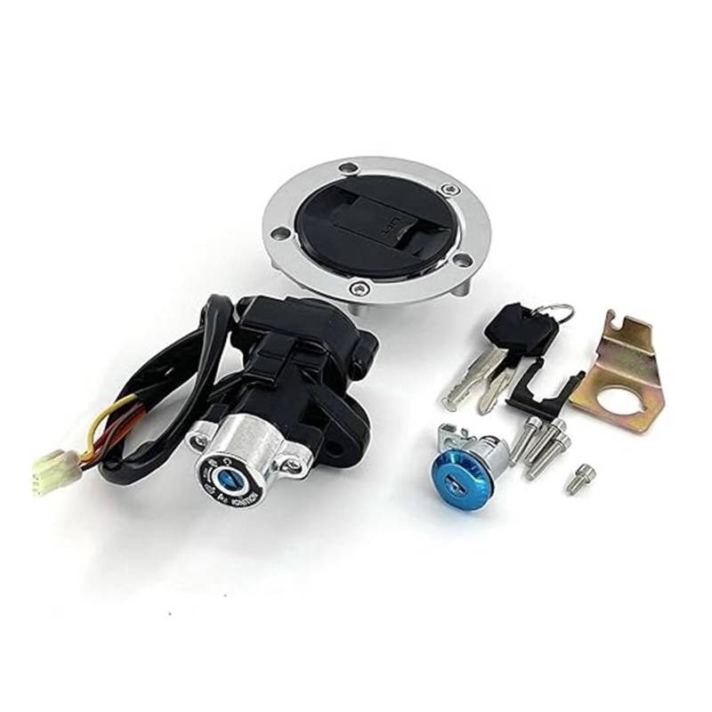 Tankdeckel Kraftstoff Zündschalter Für Suzuki Für SV1000 Für SV650 Für SFV650 2003-2009 4 Pins Motorrad Zündschloss Tankdeckel Schloss Set Schlüssel Zündschloss von ABHBVGZFZT