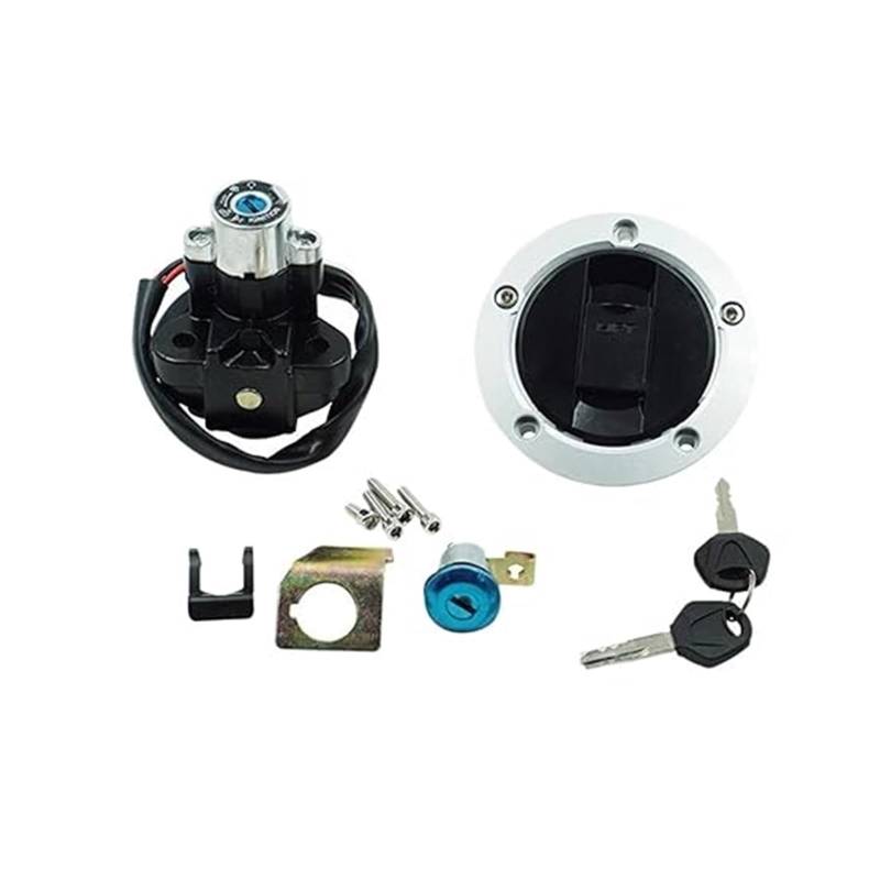Tankdeckel Kraftstoff Zündschalter Für Suzuki Für SV650 Für DL1000 Für GSF650 Für GSXR600 Motorrad Zündschloss Sitz Kraftstoff Tankdeckel Schloss Schlüsselsatz Zündschloss von ABHBVGZFZT