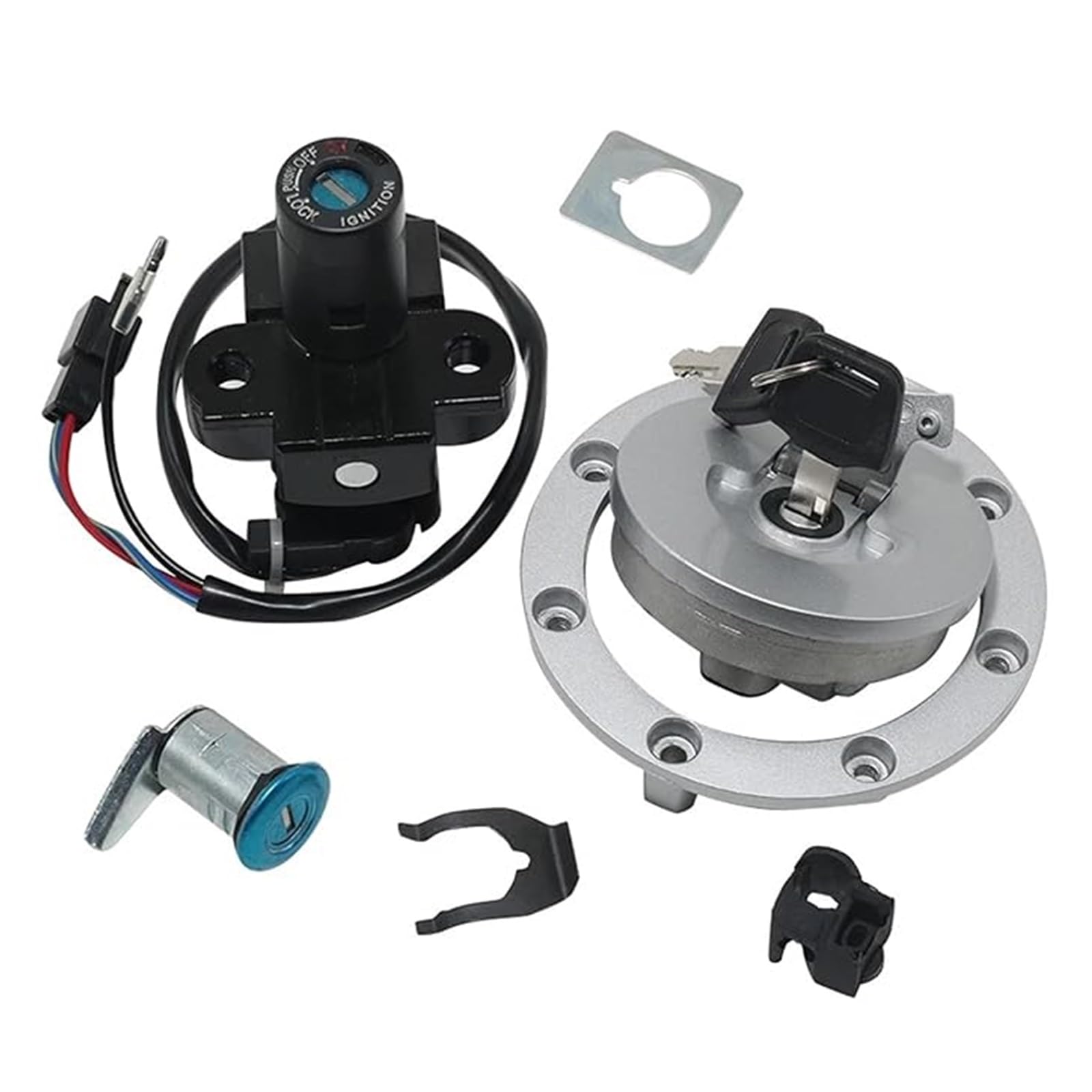 Tankdeckel Kraftstoff Zündschalter Für VFR400 Für RVF400 Für NSR250 Für CBR250 Motorrad Zündschlüsselschalter Tankdeckel Sitzschloss-Kit Zündschloss Tankdeckel Kraftstoff Zündschalter Für VFR400 Für RVF400 Für NSR250 Für CBR250 Motorrad Zündschlüsselschalter Tankdeckel Sitzschloss-Kit Zündschloss von ABHBVGZFZT