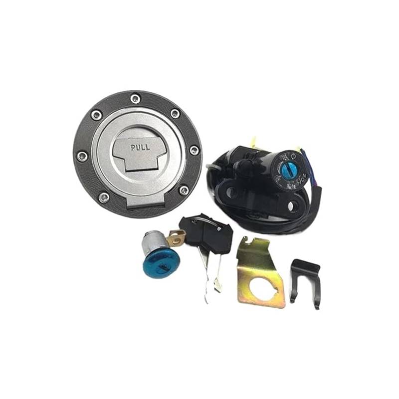 Tankdeckel Kraftstoff Zündschalter Für YZF R1 R6 R6S Für FJR1300 FZ6 2001-2013 Motorrad Zündschloss Kraftstofftankdeckel Sitzschloss Schlüsselsatz Zündschloss von ABHBVGZFZT