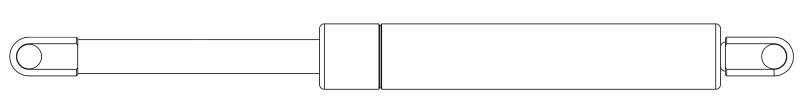 1x Gasfeder L:300, Hub:100, 10/23 Gasdruckfeder,Anhänger,Verkaufsanhänger gas spring for trailer (750N) von ABLE-GOODS