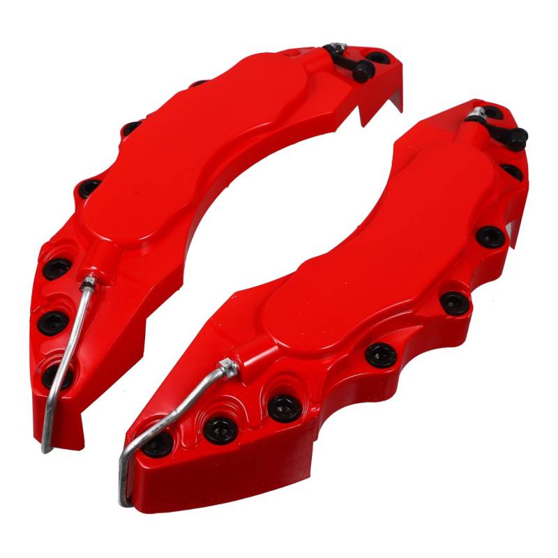 ABOOFAN 1 Paar Bremssattelabdeckung Scheibe Auto DIY Bremssattelabdeckungen Radsattelabdeckung Bremssattelschutz Autozubehör Hintere Bremssattelabdeckung Rot Hochtemperatur Abs von ABOOFAN