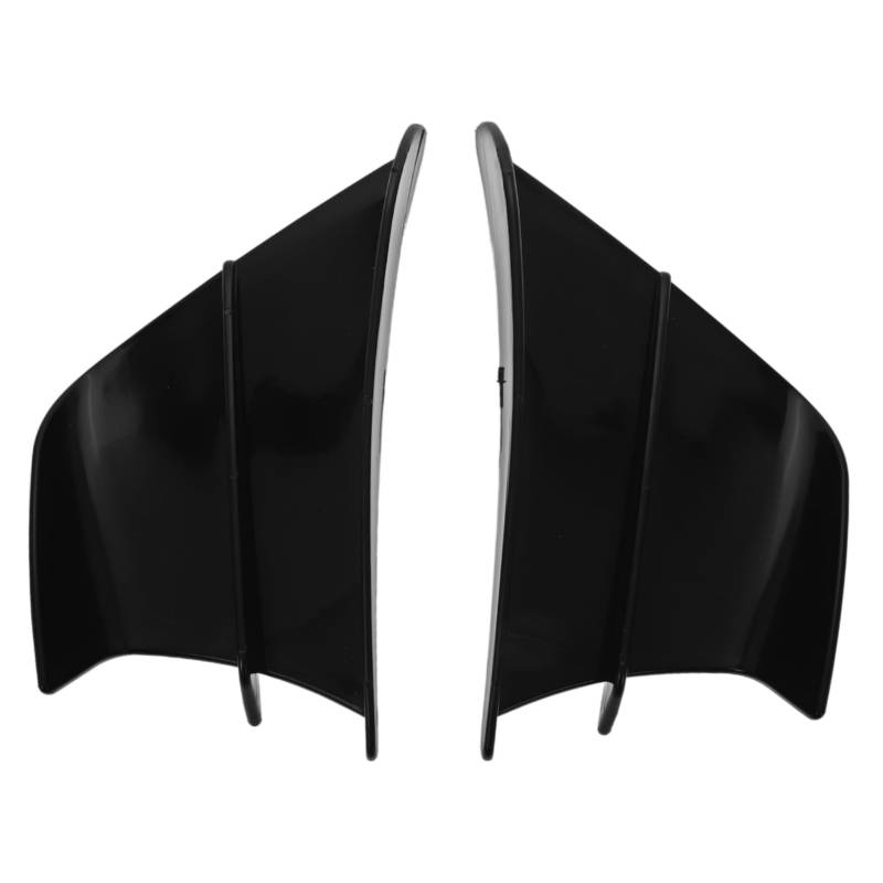 ABOOFAN 1 Paar Crosswindrille Flow Shield Motorrad Spoiler Modifizierter Motorradflügel Frontverkleidung Winglets Motorrad Windschutzscheibe Kunststoff Schwarz von ABOOFAN