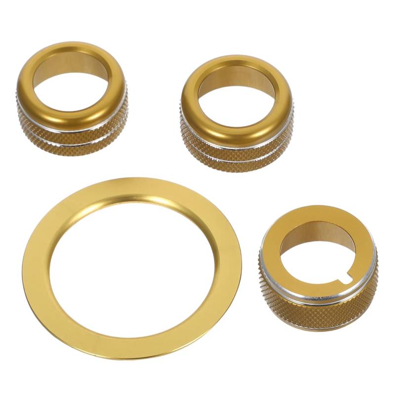ABOOFAN 1 Satz Akustischer Zierring Starterknopfabdeckung Auto-startschalter-abdeckung Auto Stopp -startknopfabdeckung Zündknopfdekoration Aluminiumlegierung Golden von ABOOFAN