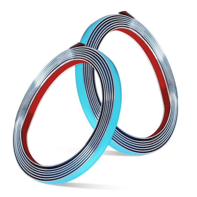 ABOOFAN 2 Rollen Verchromte helle Streifen kratzen Schutz Klebstoff Abdeckung Kratzfest Dekoration Auto-Trimm-Kleber Auto Zierleiste Auto-Außenleiste Auto Klebeband PVC Silber von ABOOFAN