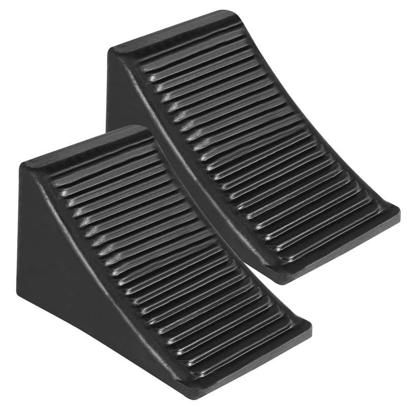 ABOOFAN 2 Stück Gummihalter Stabilisatoren Reifen Reiseanhänger Radblöcke Für Stopper Kufenzubehör Transportkeile Caravan Automotive Butylblocker Camper Radstopper Schwarz von ABOOFAN