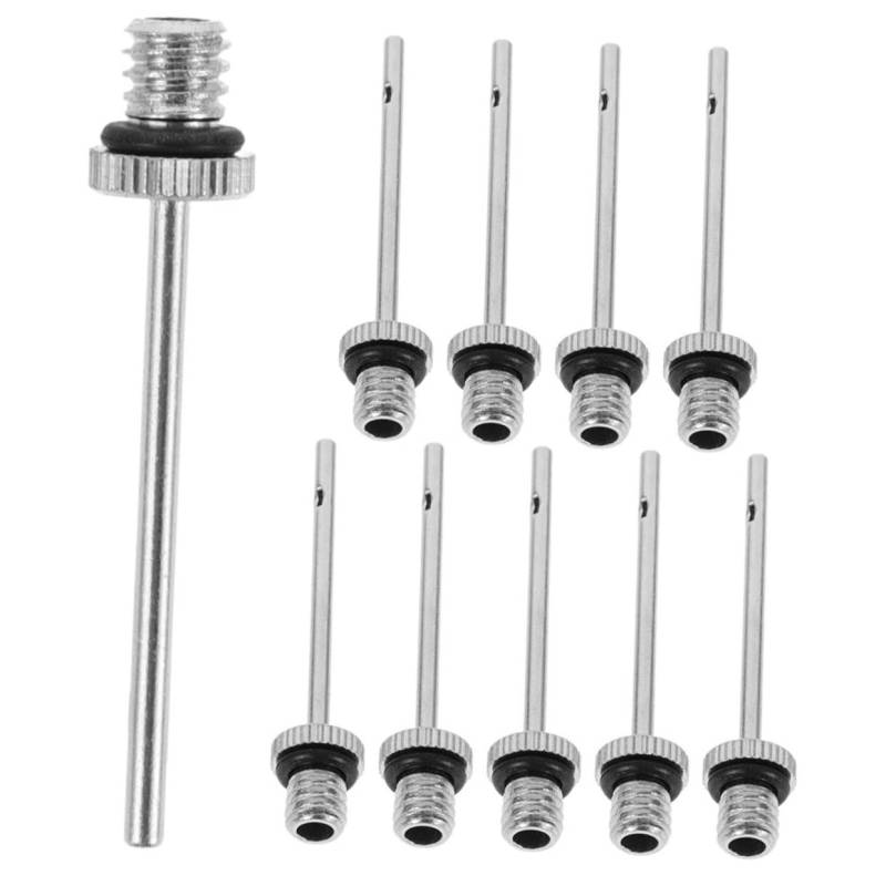 ABOOFAN 20 Stück Gasnadeln Pumpnadeln Ball Luftpumpe Mit Nadel Luftnadel Für Bälle Nadel Für Ballpumpe Aufpumpnadeln Ball Inflatornadeln Ballnadeln Für Luftpumpe Metall Silber von ABOOFAN