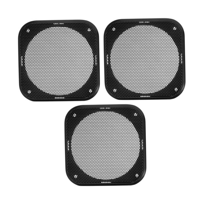 ABOOFAN 3 Stück Quadrathornnetzabdeckung Lautsprecherabdeckungen Lautsprechergitterabdeckung Sprecher Grill Mesh Lautsprechergitterschutz Mesh-lautsprecherabdeckung Plastik Black von ABOOFAN