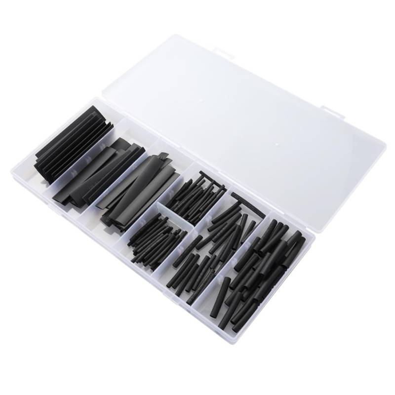 ABOOFAN 4 Boxen Schrumpfschlauch Set Elektro Wrap Draht Elektro Wrap Schrumpfschlauch Isolierung Schrumpfschlauch Pe Schrumpfschlauch Schwarz von ABOOFAN