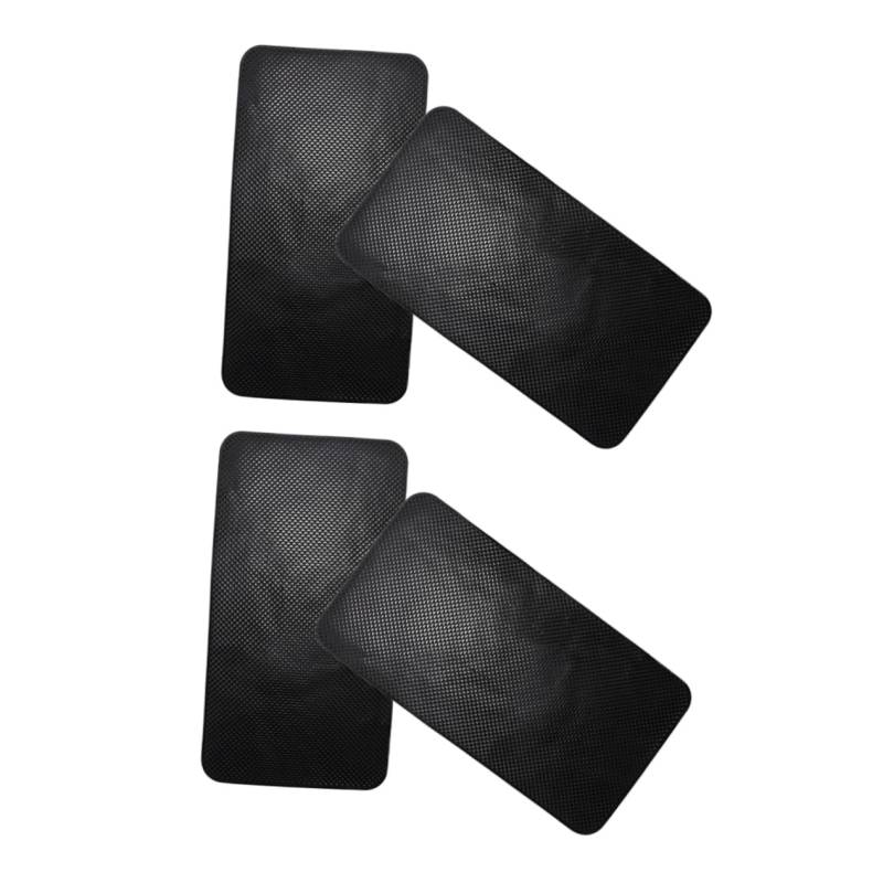 ABOOFAN 4 Stück Auto-Aufbewahrungsmatte rutschfeste Matte für das Armaturenbrett Unterlage Auto-Armaturenbrett-Pad Automobil Auto-zubehör Handy-Halterung Telefonpad Handy Matte Pu Black von ABOOFAN