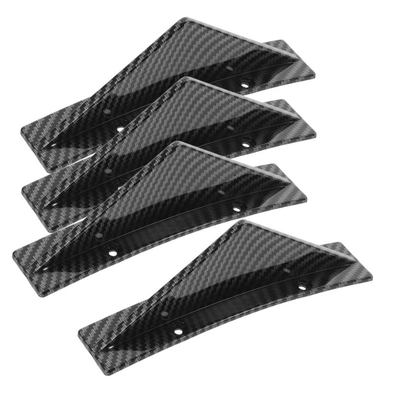 ABOOFAN 4 Stück Autospoiler Universalspoiler Sport V Auto Universaldiffusor Auto Carbon Heckspoiler Streifenaufkleber Autoaufkleber Spoiler Für Autos Frontstoßstange Diffusorlamellen Abs von ABOOFAN