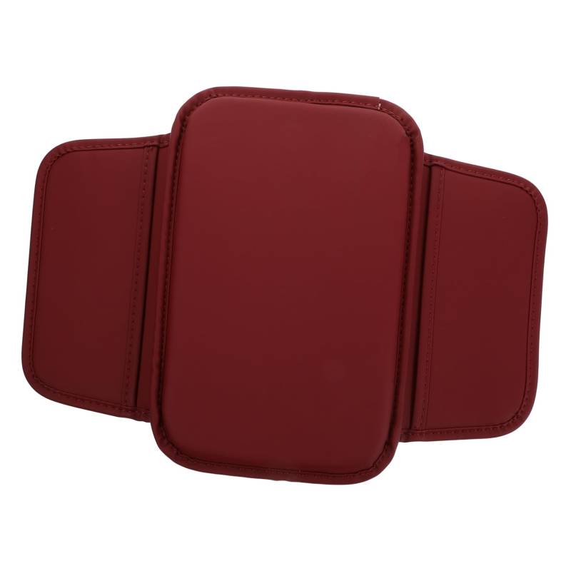 ABOOFAN Armlehnenmatte Mittelkonsolenabdeckung im Auto Rutschfester Auto-Armlehnenbezug Mittelkonsolenabdeckung für Autos Auto Inneneinrichtung Armlehnenabdeckung Leder rot von ABOOFAN